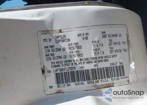 1996 Jeep Cherokee Sport/Classic z USA, uszkodzony, nr VIN 1J4FT68SXTL276970